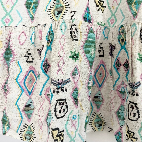 Zadig & Voltaire Tito Kilim Blouse Top Size Large Sleeveless Cap Sleeve Bohemian - Picture 6 of 7